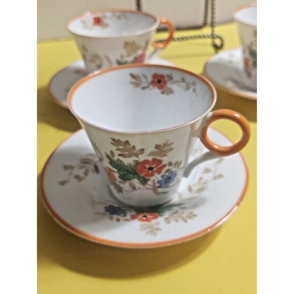 Rare Vintage Shelley Art Deco Cup and Saucer: Hand Painted REG#781613 - Picture 8 of 16